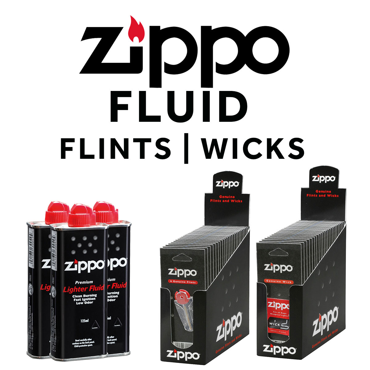 ZIPPO FLUID/FLINTS/WICKS