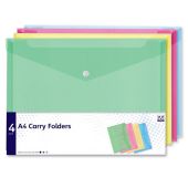 4PK A4 Carry Folders 