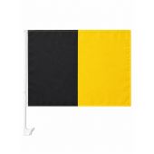 Score More Car Flag Black & Amber 