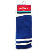SCORE MORE Adult Midi Sock Blue 8-12