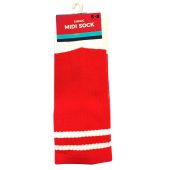 SCORE MORE Adult Midi Sock Red 5-8