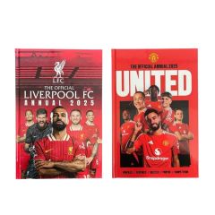 Official FC Liverpool & Manchester United Annuals 2025 Bundle  1 MULFC25