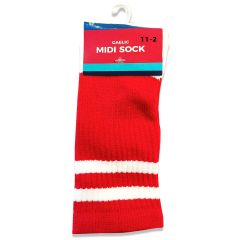 SMMSR11-2 mIDI SOCK RED SCORE MORE 11-2
