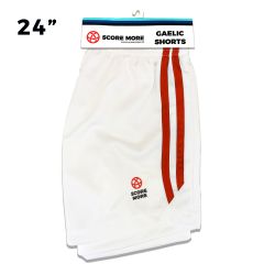 Red and White Gaelic Games shorts Size 24