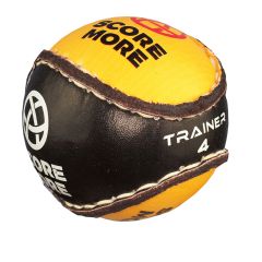 GAA SCORE MORE All Weather Hurling Training Sliotar 4 Black & Gold SLIOTARBLAG