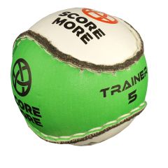 GAA SCORE MORE All Weather Hurling Training Sliotar 5 Green & White SLIOTAR5GW