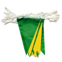 Bunting Green & Gold 10m 1