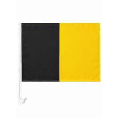 Score More Car Flag Black & Amber SMCFBA