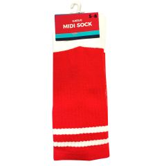 SCORE MORE MIDI SOCK RED 5-8
