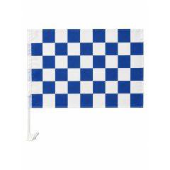 Score More Car Flag Royal Blue & White Checkered SMCFRBWCH