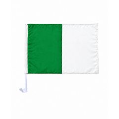 Score More Car Flag Green & White 