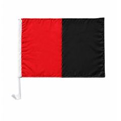 Score More Car Flag Red & Black 