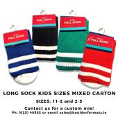 Kids Long Socks Mixed Carton 16 Pces