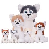 6"/15cm Plush Husky Dogs s/1 3 asstd
