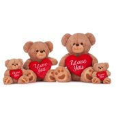 Plush Brown Bear With Red Heart 
