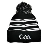 GAA Bobble Beanie Black and White 