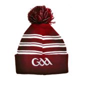 GAA Bobble Beanie Maroon and White 