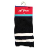 SCORE MORE Kids Midi Sock Black 11-2