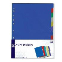 12PK A4 PP Dividers AAJL/1