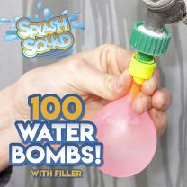 100 Water Bombs with Water Filler CDU 319053 2