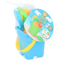 Sandbucket 7pcs 4ass 048116 BEACH SAND PLAY SET BUCKET SPADE 