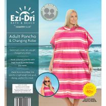 Ezi - Dri Adult Poncho & Changing Robe - Pink Stripe Design  Model NoBPV211010
Barcode 5023674211003 