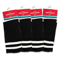 Adult Midi Socks Black Carton 12 units 