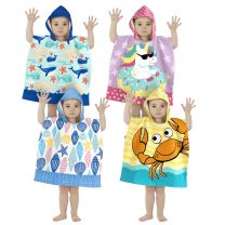  Item : Poncho Pal Hooded Beach and Bath Robes

Design : New Assorted

Mix : 4 Designs mixed per outer

Size : Toddler Mini - 50 x 100 cm

Age : 18 months - 3 years

UV Sun protection factor of 40+

Composition : Microfibre

Wash Instruction