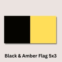 Black and Amber Flag 5x3