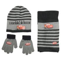 Disney Cars 3 Pcs Set (Hat, Scarf & Gloves) Black & Light Blue D26457