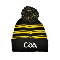 GAA Beanie Black Amber County and Club Colours 