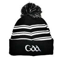 GAA Beanie Black & White  BEANIEBLAW