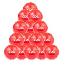 12 GAA footballs prepumped red