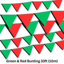Bunting Green & Red 10m