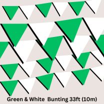 Bunting Green & White 10m