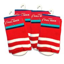 Kids Long Socks Red Carton 12 units 