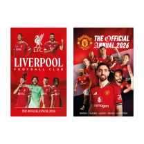 Official FC Liverpool & Manchester United Annuals 2025 Bundle  1 MULFC25