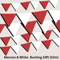 Bunting Maroon & White 10m