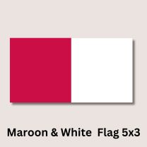 Maroon & White Flag 5x3
