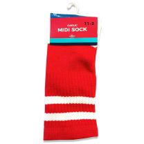 SMMSR11-2 mIDI SOCK RED SCORE MORE 11-2
