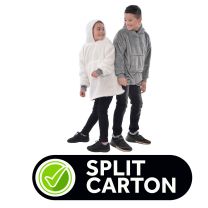 Grey Kids Eskimo Oversized Reversible Sherpa Hoodie NO VAT scBAC197253