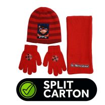 SCML02253 Ladybug 3 Pcs Set (Hat, Scarf & Gloves) split carton option 