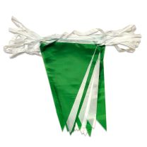 Bunting Green & White 10m 