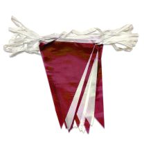 Bunting Maroon & White 10m 