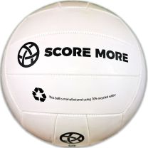 SCORE MORE SIZE 5 GAELIC FOOTBALL WHITE 35 PCE UNPUMPED 70% recycled rubber