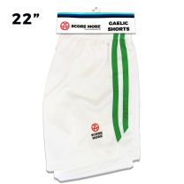 Green and White Gaelic Games shorts Size 22 3