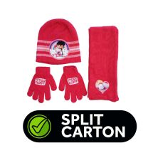 Minions 3 Pcs Set (Hat, Scarf & Gloves) Girls SCUN02267 split carton