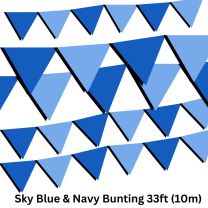 Bunting Navy & Sky Blue 10m