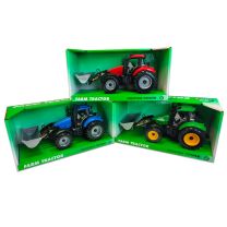 Friction Tractor Toy with Front Implements 2