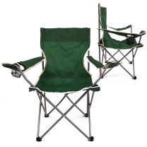 Captain's Chair With Cup Holder Green